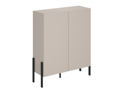 Komoda do obývacího pokoje JUKON (typ 42) cashmere/černé kovové nohy