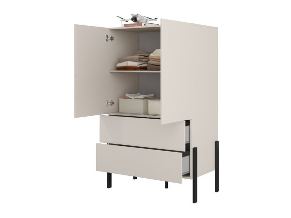 Sestava nábytku do obývacího pokoje JUKON 4 cashmere/černé kovové nohy