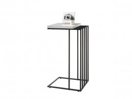 Odkládací stolek JUBA bílý mat/černý kov