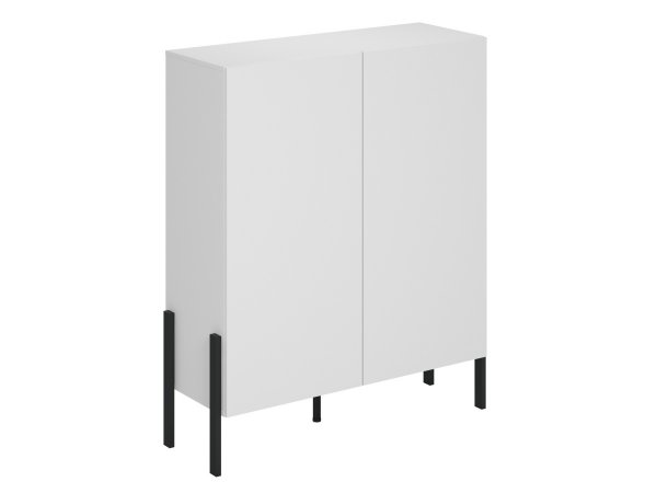 Komoda (typ 42) JUKON bílá supermatt/černé kovové nohy