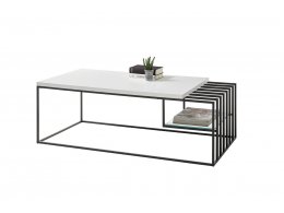 Konferenční stolek JUBA bílý mat/černý kov