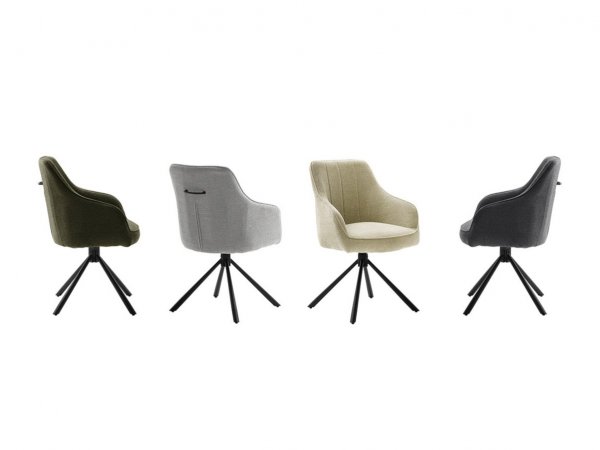 Jídelní otočná židle KASAMA s područkami antracit