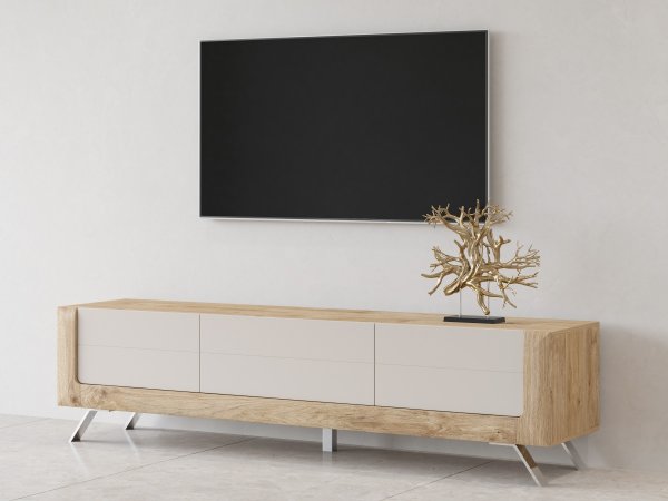 Nábytek do obývacího pokoje KASAI zlatý dub Harbor/kašmír