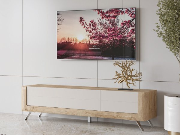 Nábytek do obývacího pokoje KASAI 2 zlatý dub Harbor/kašmír