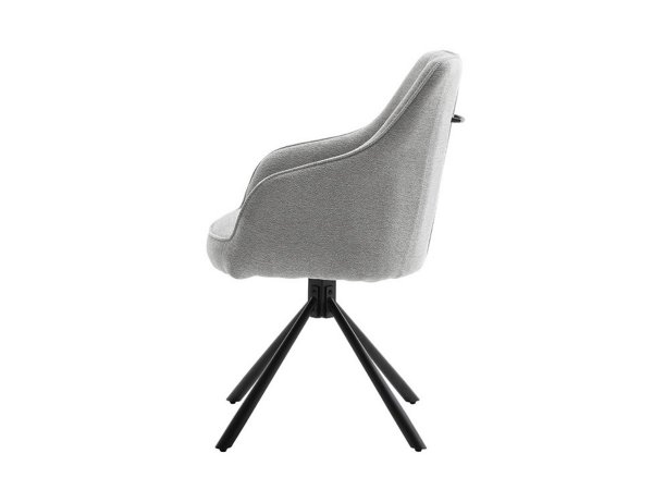 Jídelní otočná židle KASAMA s područkami hellgrau