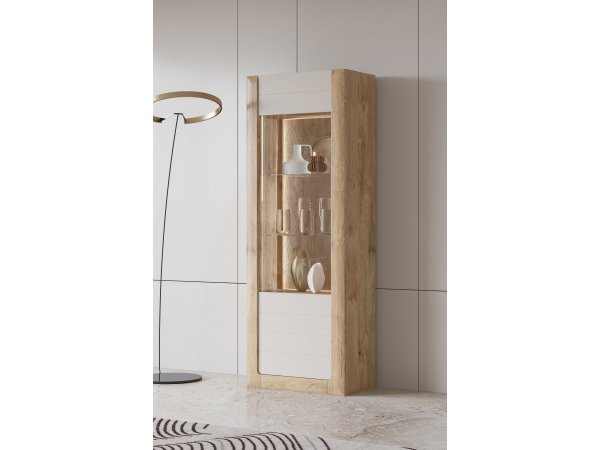 Nábytek do obývacího pokoje KASAI 2 zlatý dub Harbor/kašmír