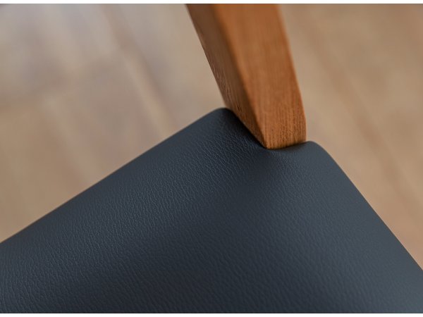 Dubová jídelní židle s černým sedákem RATO