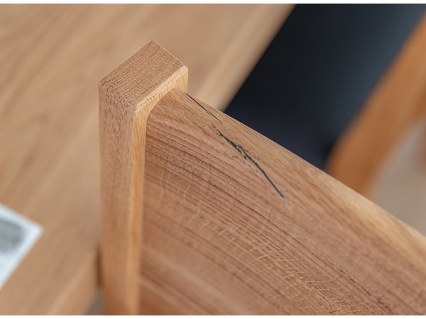 Dubová jídelní židle s černým sedákem RATO