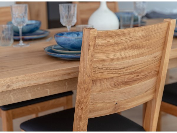 Dubový jídelní set stůl ENA + židle RATO