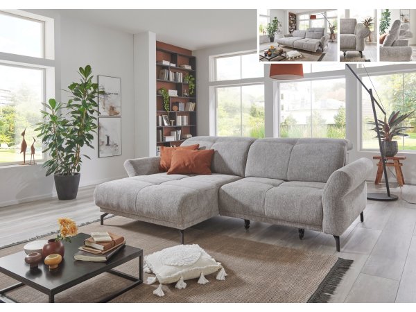 Malá rohová sedací souprava s výsuvným sedákem KINGSTON MOVE