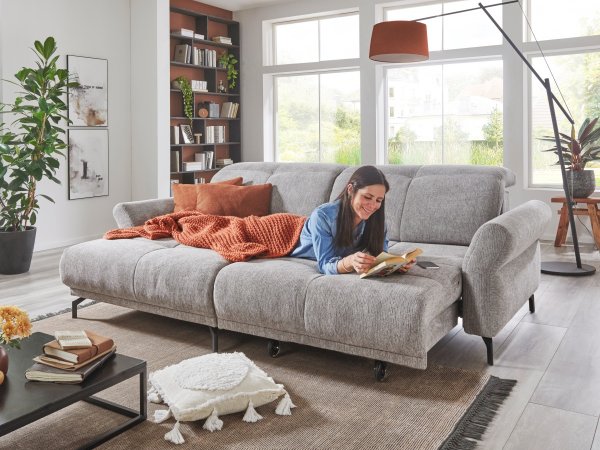 Malá rohová sedací souprava s výsuvným sedákem KINGSTON MOVE