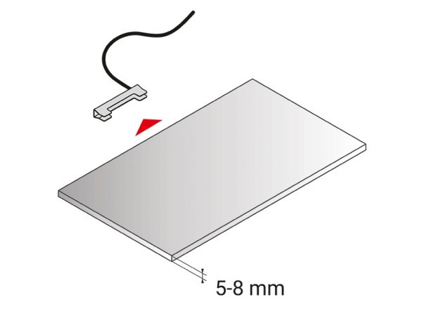 LED osvětlení skleněných polic - KLIP