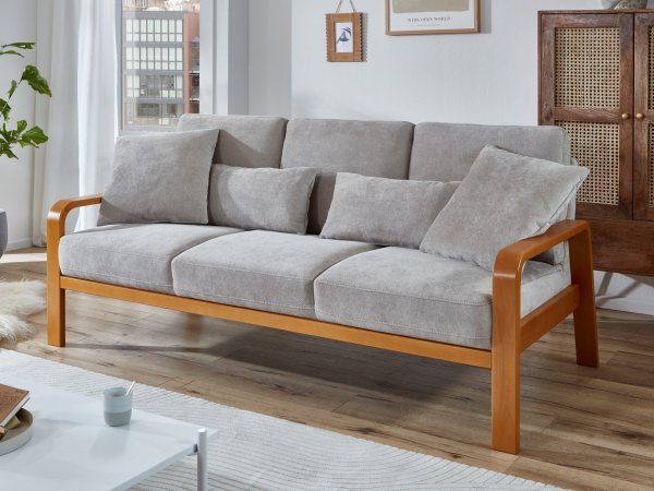 Sedací souprava s dřevěnými područkami 3+2,5+1 KOLDING