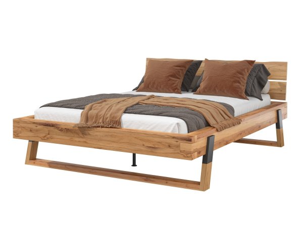 Postel z masivu KONGO 180x200 jádrový buk/černá