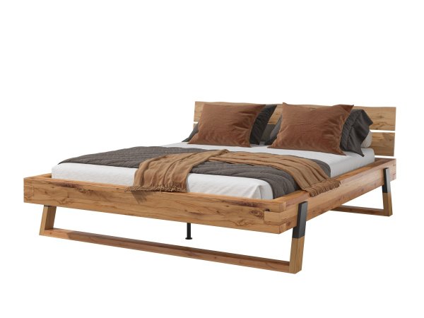 Postel z masivu KONGO 140x200 jádrový buk/černá