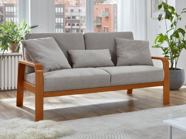 Sedací souprava s dřevěnými područkami 3+2,5+1 KOLDING