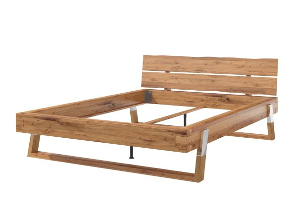 Postel z masivu KONGO 160x200 jádrový buk/chrom