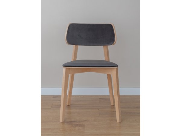 Čalouněná jídelní židle šedá RIV96 CASA