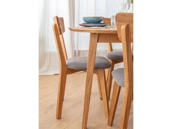 Dubová jídelní židle s grafitovým sedákem LION M85