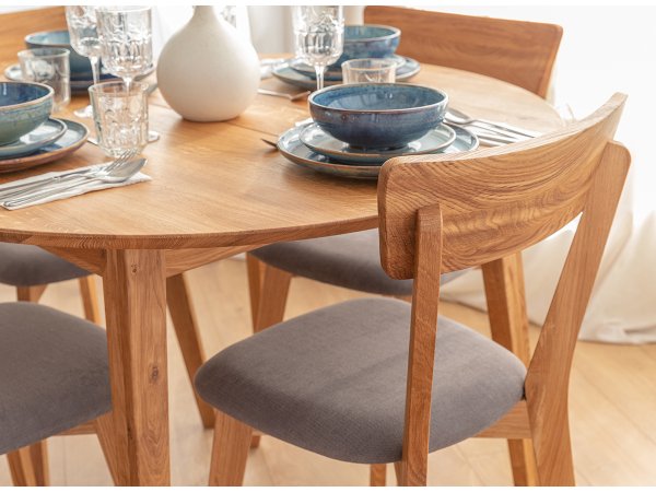 Dubová jídelní židle s grafitovým sedákem LION M85