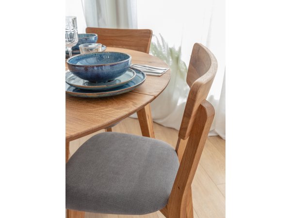 Dubová jídelní židle s grafitovým sedákem LION M85