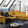 Kožená rohová sedací souprava LAVA XC s funkcí relax
