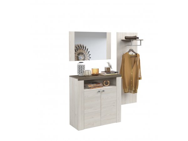 VÝPRODEJ: Zrcadlo do předsíně (typ 04) LARONA sibiřský modřín