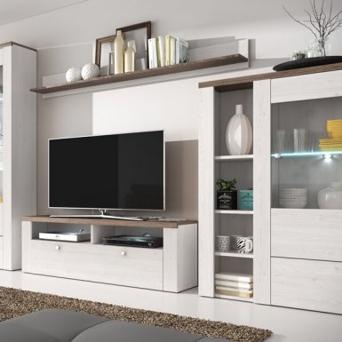 Moderní obývací stěna LARONA sibiřský modřín