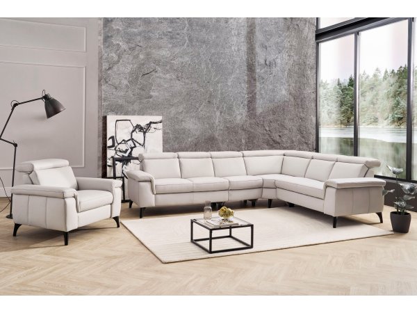 Kožená rohová sedací souprava LAVA 2.0