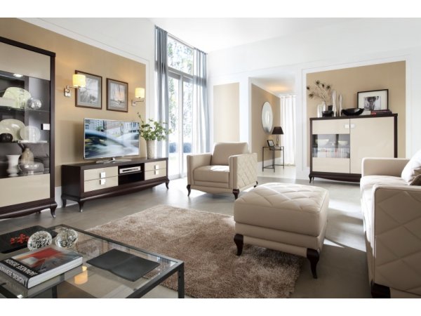 Kožený taburet s úložným prostorem VEDUZ