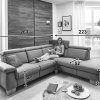 Kožená rohová sedací souprava LAVA XC s funkcí relax