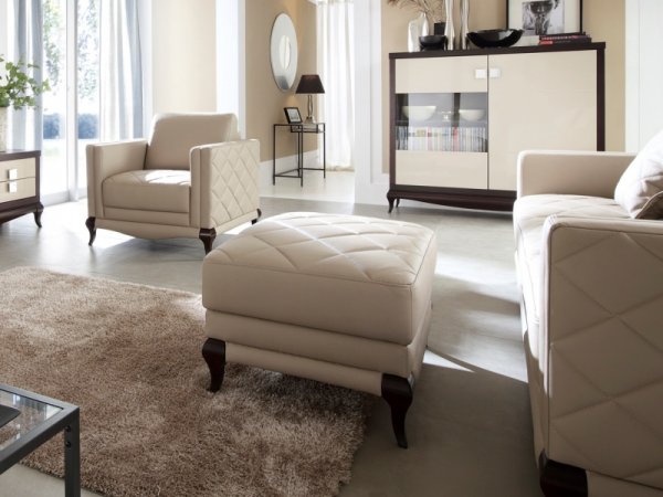 Kožená sedací souprava VEDUZ 3+2+1