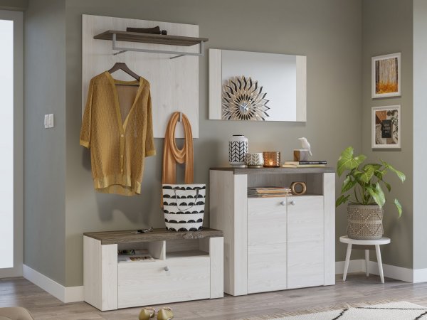 VÝPRODEJ: Zrcadlo do předsíně (typ 04) LARONA sibiřský modřín