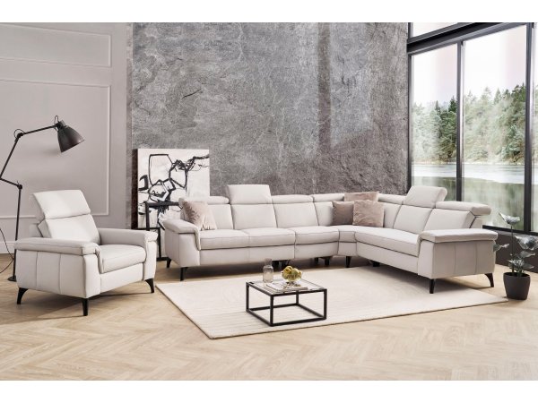 Kožená rohová sedací souprava LAVA 2.0