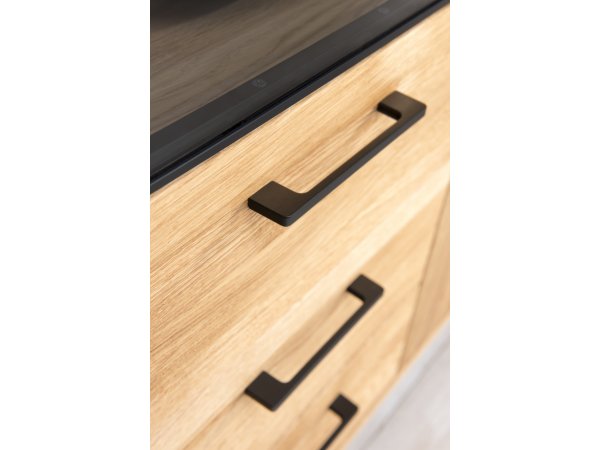 Komoda s vitrínou LAGOS (typ 45) dub přírodní olejovaný