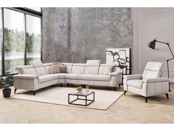 Kožená rohová sedací souprava LAVA 2.0