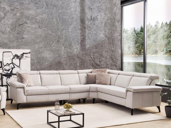 Kožená rohová sedací souprava LAVA 2.0