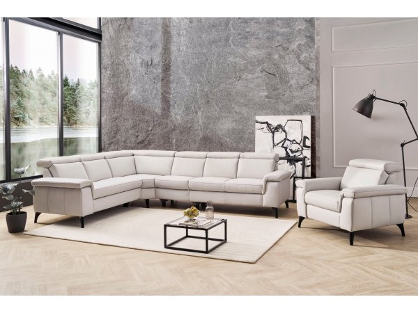 Kožená rohová sedací souprava LAVA 2.0