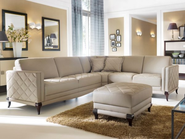 Kožený taburet s úložným prostorem VEDUZ