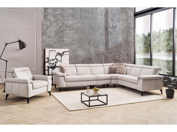 Kožená rohová sedací souprava LAVA 2.0