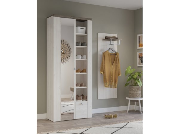 VÝPRODEJ: Panel s věšákem do předsíně (typ 03) LARONA sibiřský modřín