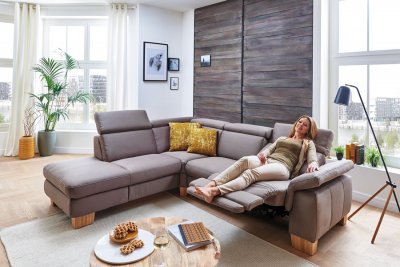 Rohová sedací souprava LAVA XC s funkcí relaxu