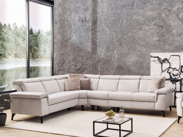 Kožená rohová sedací souprava LAVA 2.0