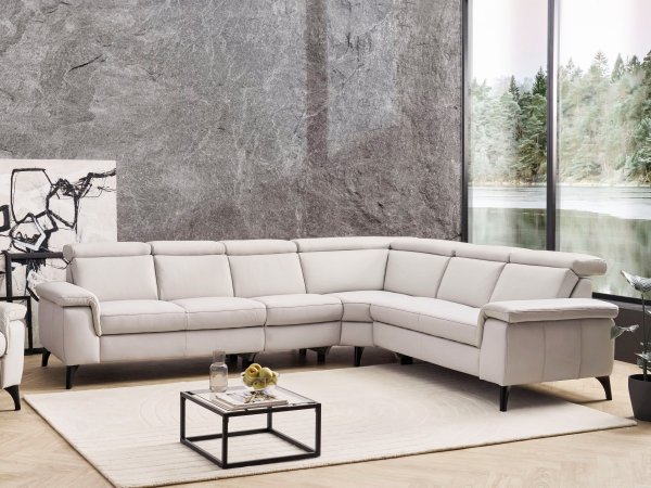 Kožená rohová sedací souprava LAVA 2.0