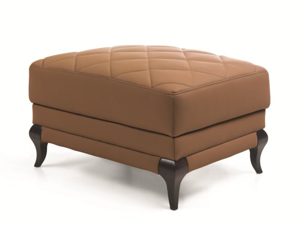 Kožený taburet s úložným prostorem VEDUZ