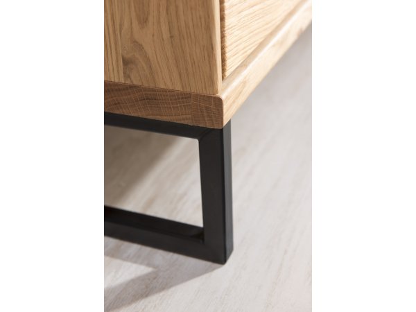 Komoda s vitrínou LAGOS (typ 45) dub přírodní olejovaný