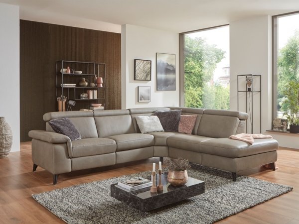 Kožená rohová sedací souprava LAVA XC 4 s funkcí relax