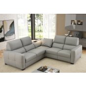 Kožená rohová rozkládací sedací souprava s funkcí relax ORLANDO