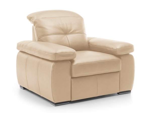 Kožené křeslo s manuální funkcí relax LIMA