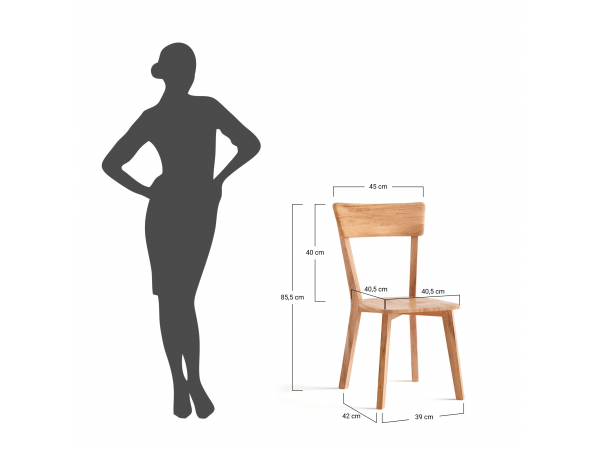 Dubová jídelní židle s grafitovým sedákem LION M85